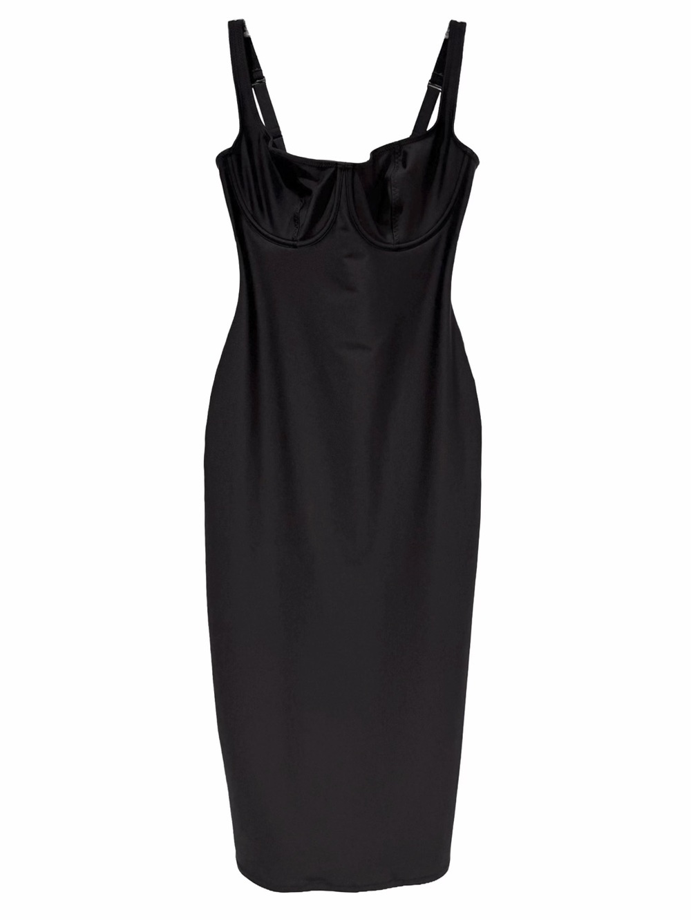 SKIMS Body Halter Midi Dress Onyx Size M - Picture 12 of 12